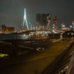 Blick auf die Erasmusbrücke, Rotterdam
